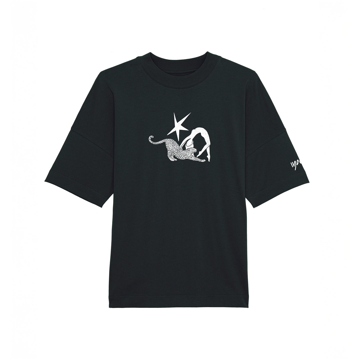 "YOGA" TEE IN BLACK