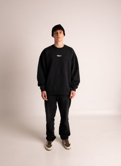 "REAL EYES REALIZE" SWEATSHIRT IN BLACK