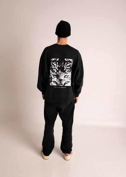 "REAL EYES REALIZE" SWEATSHIRT IN BLACK